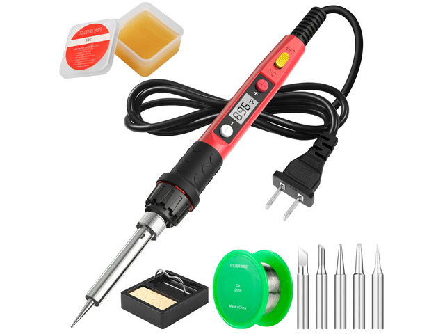 Soldering Iron Kit, 80W 110V LCD Digital Solder Irons, Portable Welding Tools with Ceramic Heater, Accurate 356°F-896°F, for Metal, Jewelry...