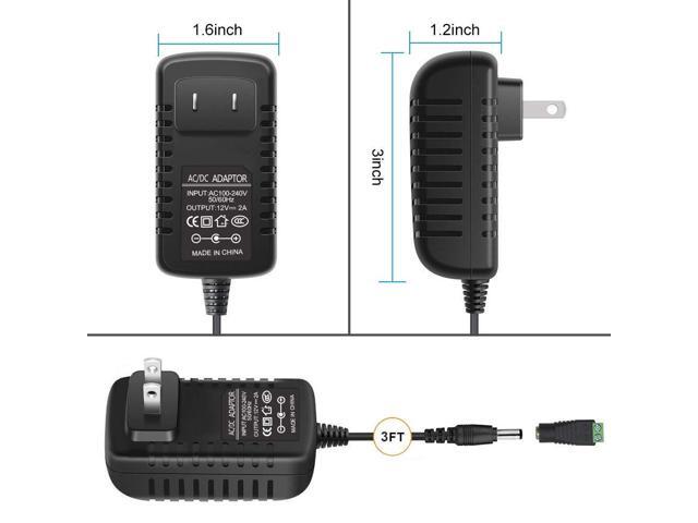 KEHIPI 12V Power Supply, 12 Voltage 2A 24W Switching Power Supply, Drive, Power Adapter, AC 110V to 12 Volt Power Supply for LED Strip Light with...