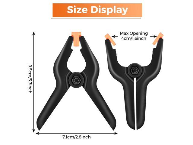 KEHIPI Heavy Duty Spring Clamps, 3.7 Inch Small Heavy Duty Clip with 1.6 Inch Jaw Opening, Non-Slip Handle, Strong Grip Clips for Woodworking,...