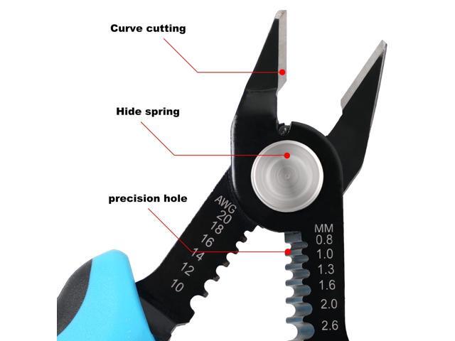 KEHIPI Wire Cutters Precision Flush Pliers with Supplementary Stripping, Cutting Pliers, Handy and Slim Diagonal Cutters, Ultra Sharp Wire Cutter,...