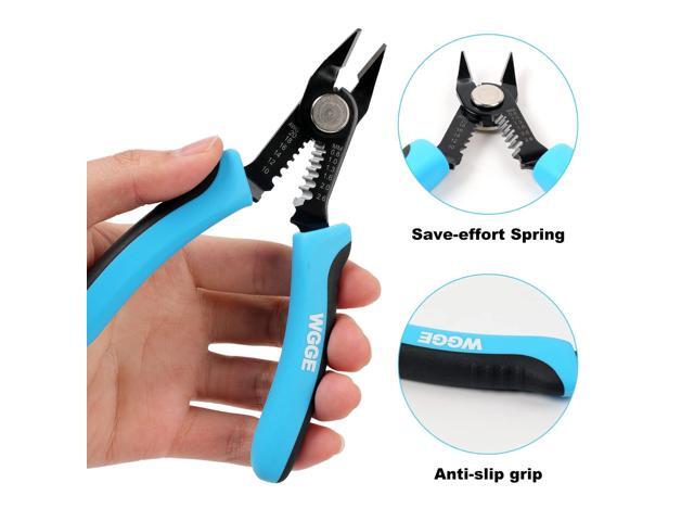 KEHIPI Wire Cutters Precision Flush Pliers with Supplementary Stripping, Cutting Pliers, Handy and Slim Diagonal Cutters, Ultra Sharp Wire Cutter,...