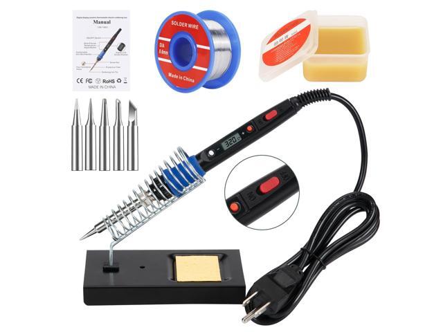 KEHIPI Soldering Iron Kit, 80W 110V LCD Digital Welding Tools, 356-896(180-480), Portable Adjustable Temperature Solder Irons, for Metal, Jewelry,...