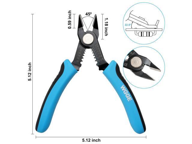 KEHIPI Wire Cutters Precision Flush Pliers with Supplementary Stripping, Cutting Pliers, Handy and Slim Diagonal Cutters, Ultra Sharp Wire Cutter,...