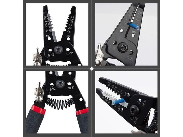 KEHIPI WG-013 Wire Stripper and Cutter 7'',Cuts, strips wire and loops 10-20 AWG Solid and (0.8-2.6mm) Stranded