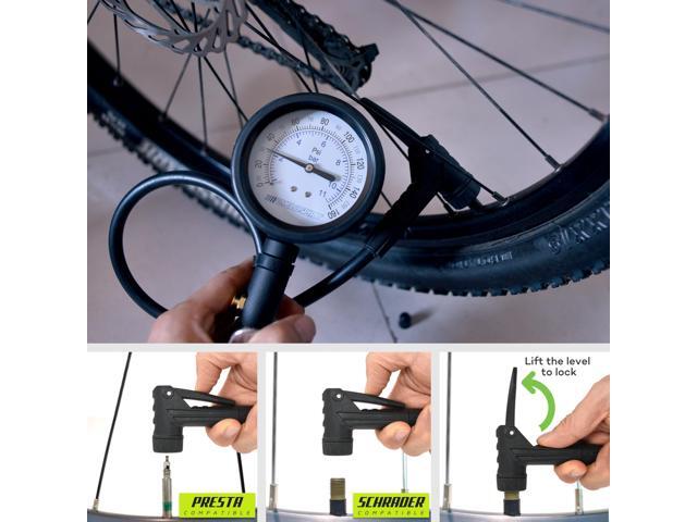 KEHIPI Universal 3' Dial Inflator for Bicycles and Cars, Air Compressor Attachment