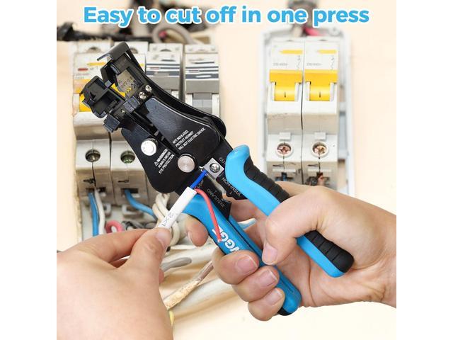 KEHIPI Automatic Heavy Duty Wire Stripper/Wire Cutter, 3 IN 1 Adjustable Wire Stripper Tool for 8-18 AWG Solid and Stranded Electrical Wire 10-22...