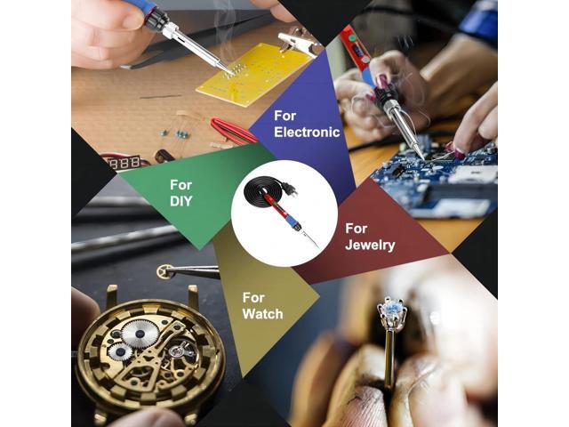 KEHIPI Soldering Iron Kit, 90W 110V LED Digital Soldering Iron with Ceramic Heater, Adjustable Temperature Soldering Welding Iron Kit, Auto-sleep,...