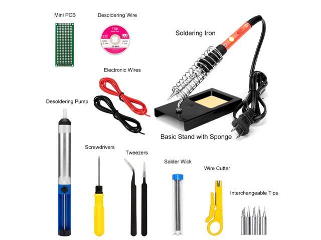 KEHIPI Soldering Iron Kit, 60W Upgraded Soldering Kits Adjustable Temperature Welding Tool Solder Irons Pen with On/Off Switch Use for Electrical...