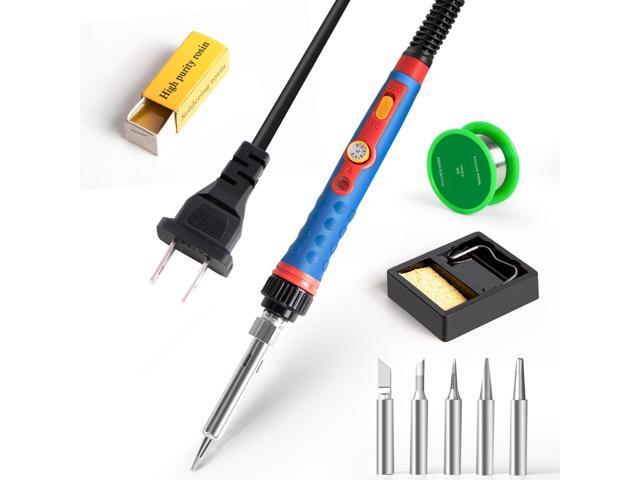 KEHIPI Soldering Iron Kit, 60W 110V Soldering Welding Kit with Ceramic Heater, 10 in 1 Adjustable Temperature Welding Tools, Solder Irons Pen for...