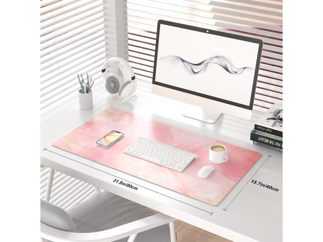 KEHIPI Large Mouse Pad, Extended Desk Mat for Desktop, PU Leather Waterproof Gaming Mousepad, Computer Desk Accessories Protector Writing Pads for...
