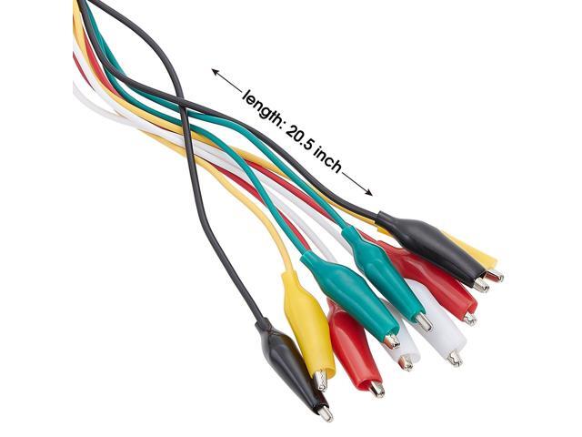 KEHIPI WG-026 10 Pieces and 5 Colors Test Lead Set & Alligator Clips,20.5 inches / 22 AWG Wire (2 Pack)