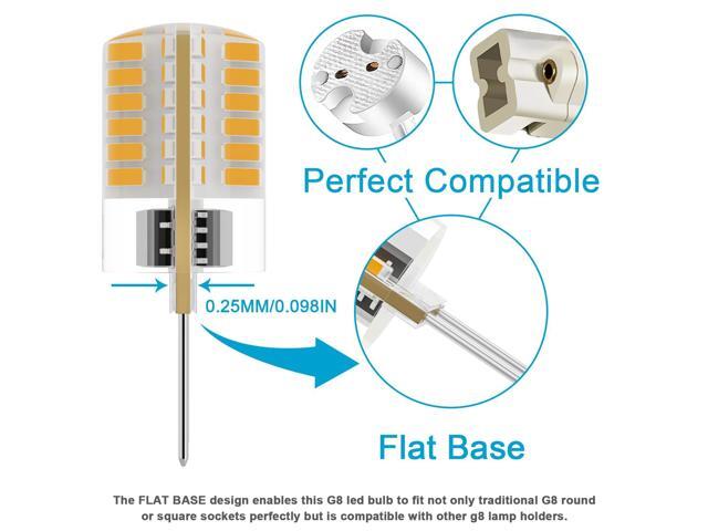 KEHIPI G8 LED Bulb Dimmable, T4 JCD Type Bi-Pin Base, 3000K Warm White, 3W Mini G8 Bulb, 20W-25W Halogen Replacement for Under Cabinet Light,...