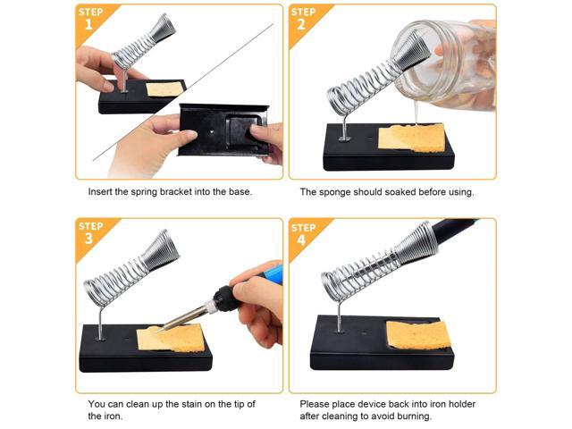 KEHIPI Soldering Iron Kit Electronics, 60W Adjustable Temperature Welding Tool, 5pcs Soldering Tips, Desoldering Pump, Soldering Iron Stand, Tweezers