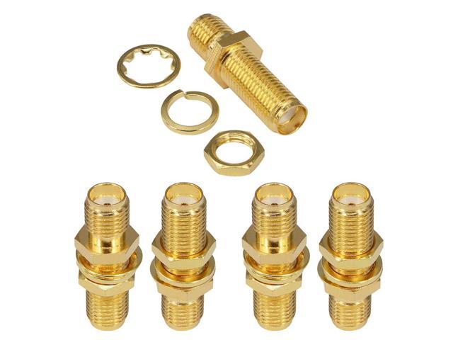 KEHIPI SMA Socket Connector Panel Chassis Mount SMA Female to Female Bulkhead Extendable Antenna Jack Adapter for Antennas Wireless LAN Devices...