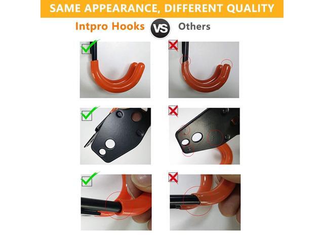 KEHIPI 12pack Steel Garage Storage Utility Double Hooks Organizer Heavy Duty Wall Mount Tool Holder for Organizing Power Tools Ladders Bulk Items