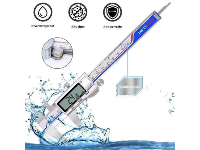 KEHIPI Digital Caliper, Vernier Caliper Measuring Tool with Stainless Steel, Electronic Micrometer Caliper with Large LCD Screen, Auto-Off...
