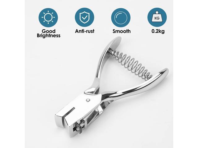 KEHIPI Hole Punch One Slot Badge Punch for ID Cards, Handheld, No Burrs, Metal Badge Puncher, 15mm x 3mm Hole Size