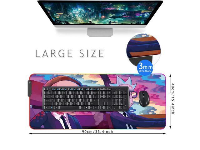 KEHIPI RGB Mouse Pad, XXL LED Gaming Mouse Mat Heavy Duty Anty Slip 35.4 * 15.7 Inches greencity