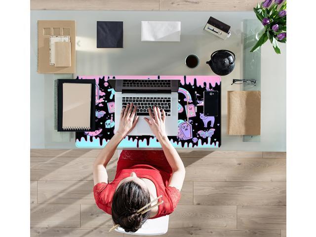 KEHIPI Cute Pastel Goth Desk Mat Kawaii Japanese XXL Extra Large Extended Desk Pad Gaming Mouse Pad,Anime Computer Laptop Mat Keyboard and Mouse...