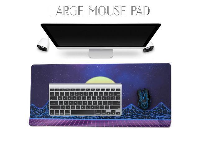 KEHIPI Large Gaming Mouse Pad, Extended XXL Desk Pad & Non-Slip Rubber Mat for Mice and Keyboard with Stitched Edges 90x40 zisesun011