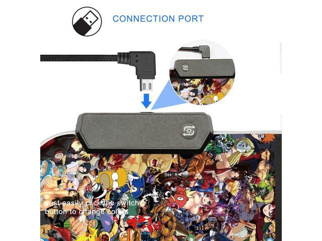 KEHIPI RGB Mouse Pad, Large Extended Soft Led Mouse Mat with Different Lighting Modes, 900 x 400mm / 35.4 * 15.7Inch (90x40 rgdajihe003)