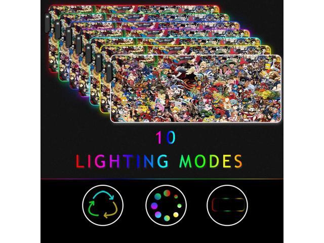 KEHIPI RGB Mouse Pad, Large Extended Soft Led Mouse Mat with Different Lighting Modes, 900 x 400mm / 35.4 * 15.7Inch (90x40 rgdajihe003)