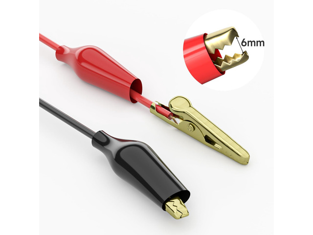 KEHIPI Alligator Clips to Breadboard Male Jumper Wires Soft Flexible Silicone Test Leads for Electrical Testing