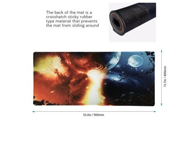 KEHIPI XXL Professional Large Mouse Pad & Computer Game Mouse Mat (35.4x15.7x0.1IN, 90x40 fireball007)