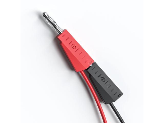 KEHIPI Stackable Banana Plug to Breadboard Male Jumper Wires Soft Flexible Silicone Test Leads for Electrical Testing