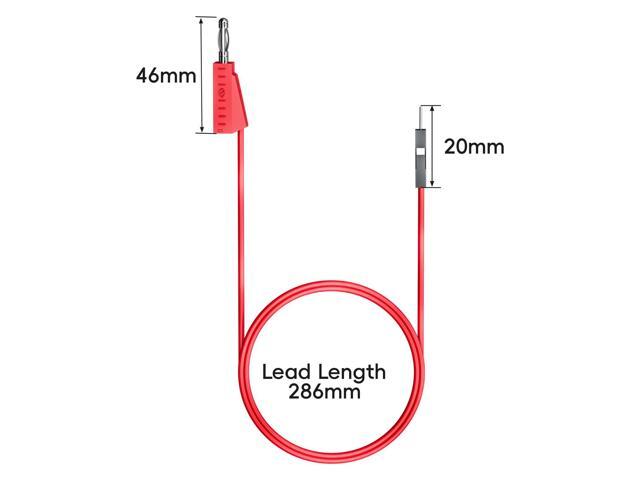 KEHIPI Stackable Banana Plug to Breadboard Male Jumper Wires Soft Flexible Silicone Test Leads for Electrical Testing