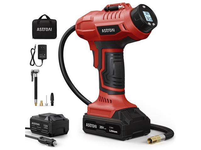 KEHIPI C2 Cordless Tire Inflator Air Compressor 20V Rechargeable Battery Powered 160PSI Portable Air Pump with 12V Car Power Adapter Digital...