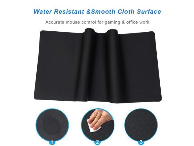 KEHIPI XXL Professional Large Mouse Pad & Computer Game Mouse Mat (35.4x15.7x0.12IN, 90x40 Black)