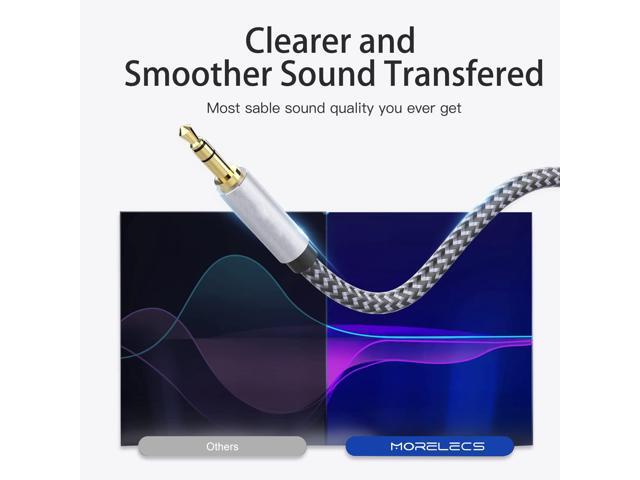 KEHIPI 3.5mm Headphone Extension Cable 6ft, Nylon Braided Aux Cord Extender for Smartphones, Tablets, Media Players (No Mic Support)