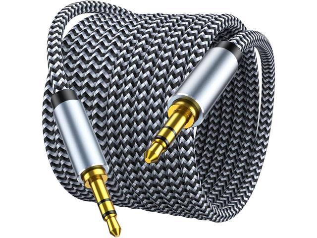 KEHIPI Aux Cord 20ft, 3.5mm Audio Cable - Nylon Braided 3.5mm Male to Male AUX Cable Cord for Car, Headphones, Home Stereos, Speaker