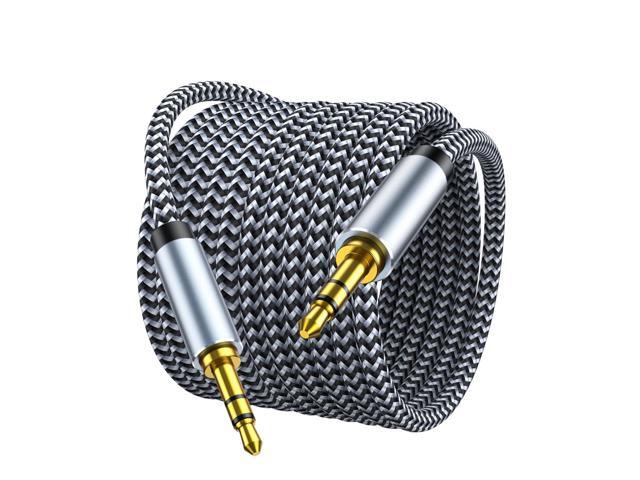 KEHIPI Aux Cord 4ft, 3.5mm Audio Cable - Nylon Braided 3.5mm Male to Male AUX Cable Cord for Car, Headphones, Home Stereos, Speaker
