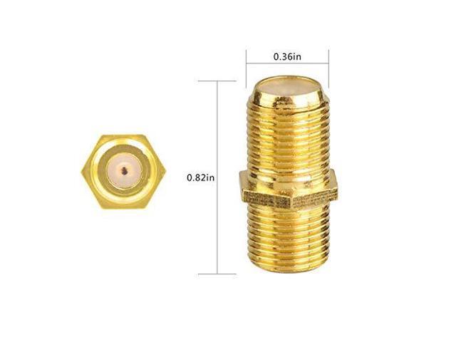 KEHIPI Coaxial Cable Connector, RG6 F-Type Gold Plated Adapter Female to Female Coax Extender TV Cables, 5-Pack