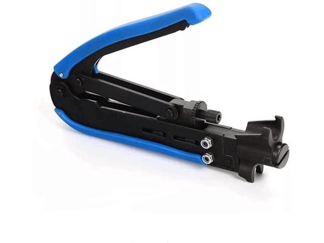 KEHIPI Coax Cable Crimper Tool Kit, Coaxial Compression Tool for rg6 rg59 rg11 with 1 Wire Stripper, 10pcs F Male rg6 Connectors And 10pcs Female...
