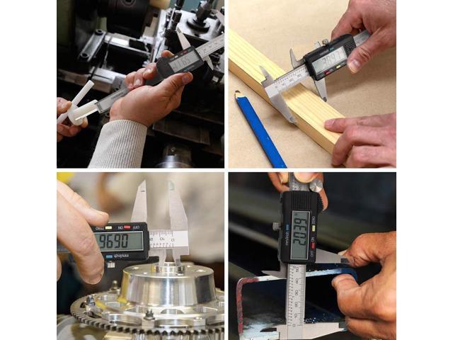 KEHIPI Caliper Measuring Tool, Vernier Digital Caliper Stainless Steel 6 Inch/150mm, Digital Micrometer Waterproof, Easy Switch from Inch to...