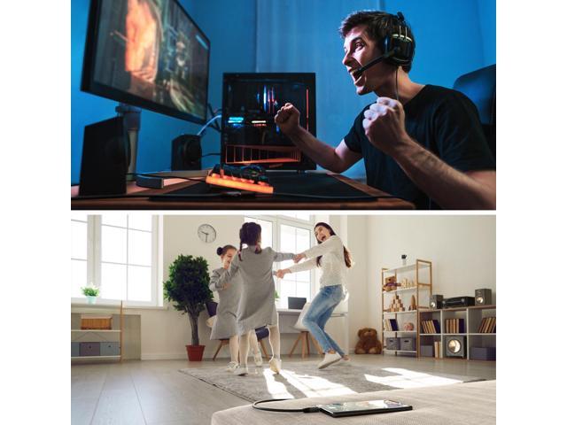KEHIPI Headset Extension Cable 3ft Headphone Extension Cord with Break-Proof Metal Plug for Gaming Headsets & Headphones with Microphone, TRRS,...