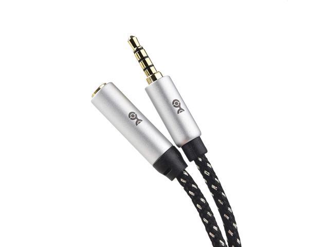 KEHIPI 2-Pack Headset Extension Cable - 6ft, TRRS with Mic Support, 3.5mm Extension Cable, Gaming Headset Extended Cord, Black