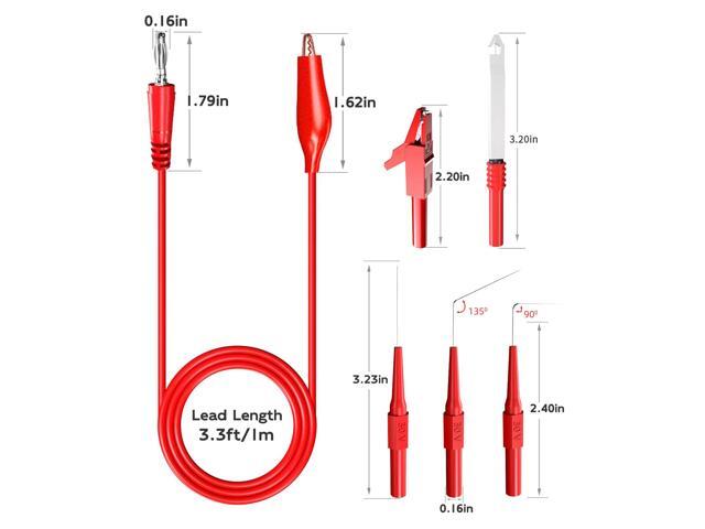 KEHIPI Back Probe Kit 30PCS Banana Plug to Copper Alligator Clip Automotive Test Leads Set with Alligator Clips, Wire Piercing Probes, 15PCS 30V...