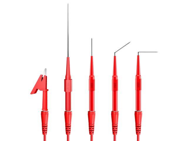 KEHIPI Back Probe Kit Banana Plug to Copper Alligator Clip Automotive Test Leads Set with 3 Configurations Back Probe Pins Extended Length Probes...