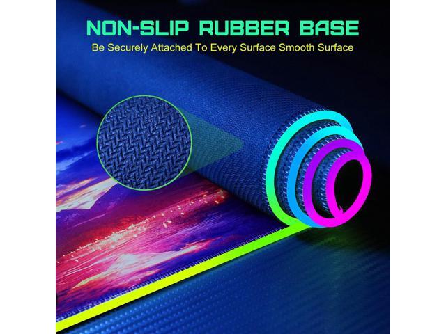 KEHIPI Wireless Charging RGB Gaming Mouse Pad 15W, LED Mouse Mat 800x300x4MM, 10 Light Modes Extra Large Mousepad Non-Slip Rubber Base Computer...