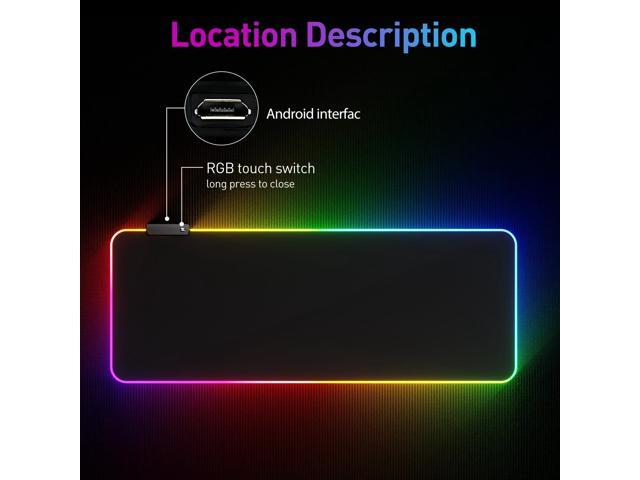 KEHIPI RGB Mousepad Led Mouse Pad, Large Mouse Pad,Led and Big Mouse mat