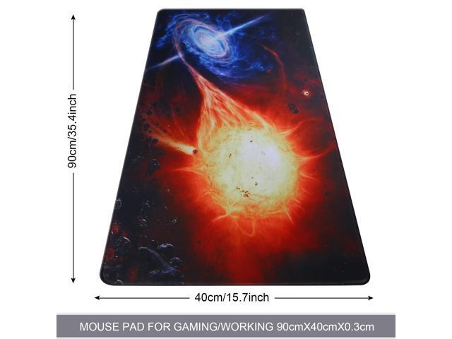 KEHIPI Large Gaming Mouse Pad with Stitched Edges,[35.4x15.7In] Extended Mouse Pad with Non-Slip Natural Rubber Base for...