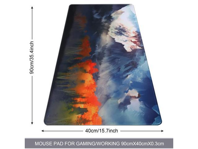 KEHIPI Large Gaming Mouse Pad with Stitched Edges,[35.4x15.7In] Extended Mouse Pad with Non-Slip Natural Rubber Base for...