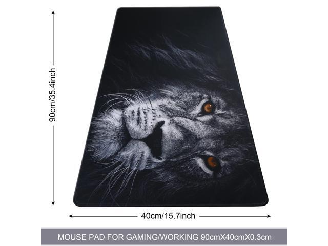 KEHIPI Large Gaming Mouse Pad with Stitched Edges,[35.4x15.7In] Extended Mouse Pad with Non-Slip Natural Rubber Base for...