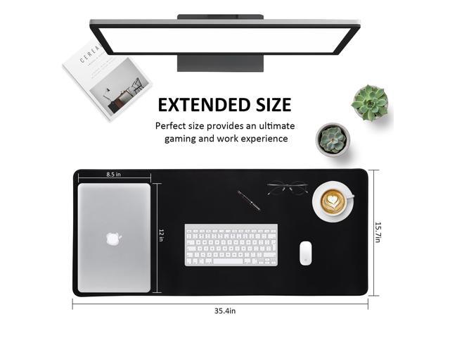 KEHIPI Large Gaming Mouse Pad with Stitched Edges,[35.4x15.7In] Extended Mouse Pad with Non-Slip Natural Rubber Base for...
