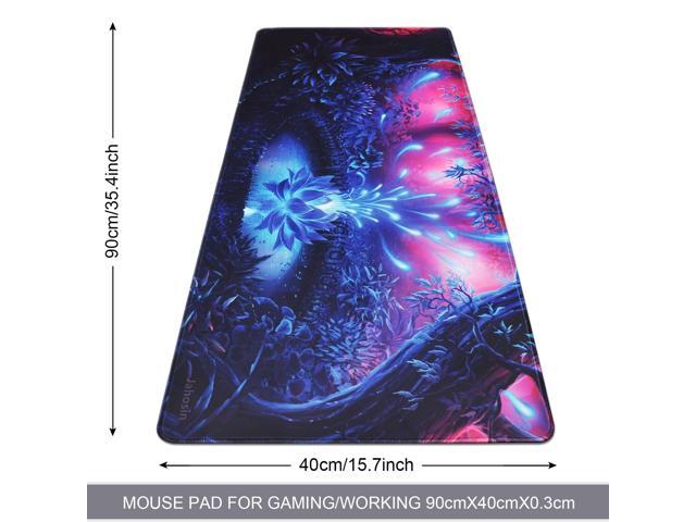 KEHIPI Large Gaming Mouse Pad with Stitched Edges,[35.4x15.7In] Extended Mouse Pad with Non-Slip Natural Rubber Base for...
