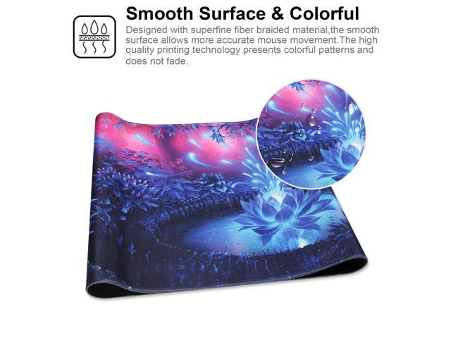 KEHIPI Large Gaming Mouse Pad with Stitched Edges,[35.4x15.7In] Extended Mouse Pad with Non-Slip Natural Rubber Base for...